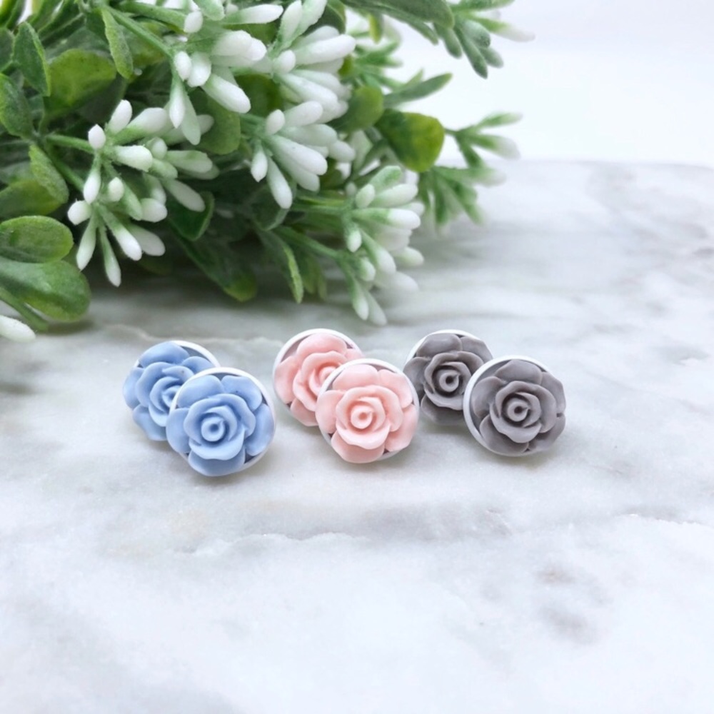 Rose Flower Earrings